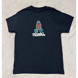 Almost Human Anime JDM Graphic T-Shirt Mens Medium Black Streetwear Tee